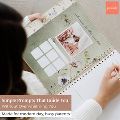 Peachly Fleur keepsake envelope stores baby mementos safely for years.