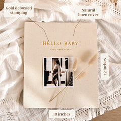 Peachly memory book gold-stamped cover detail adds a touch of elegance.