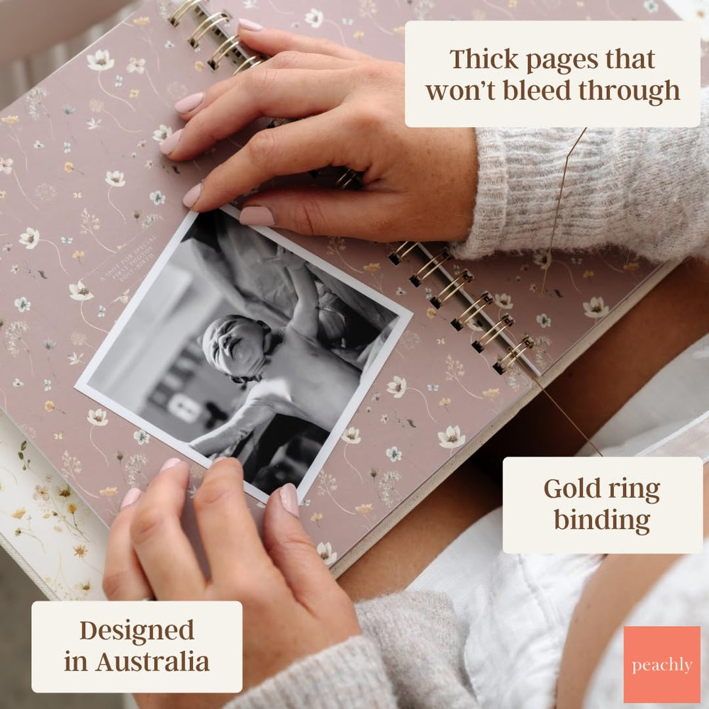 Peachly journal gold foil lettering adds a premium touch for lasting keepsakes.