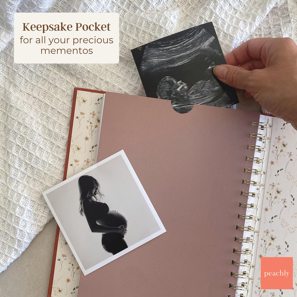 Peachly Pregnancy Journal hospital bag guide supports planning