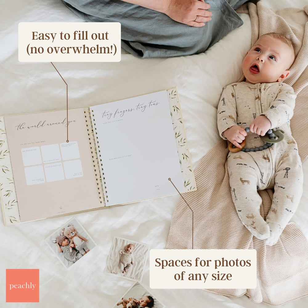 Peachly olive color complements minimalist nursery decor