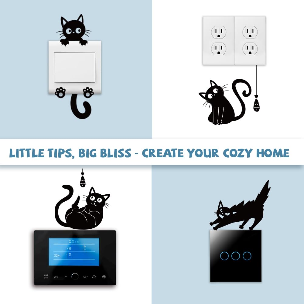Peacoblue cat fishes design closeup highlights bold black artwork.