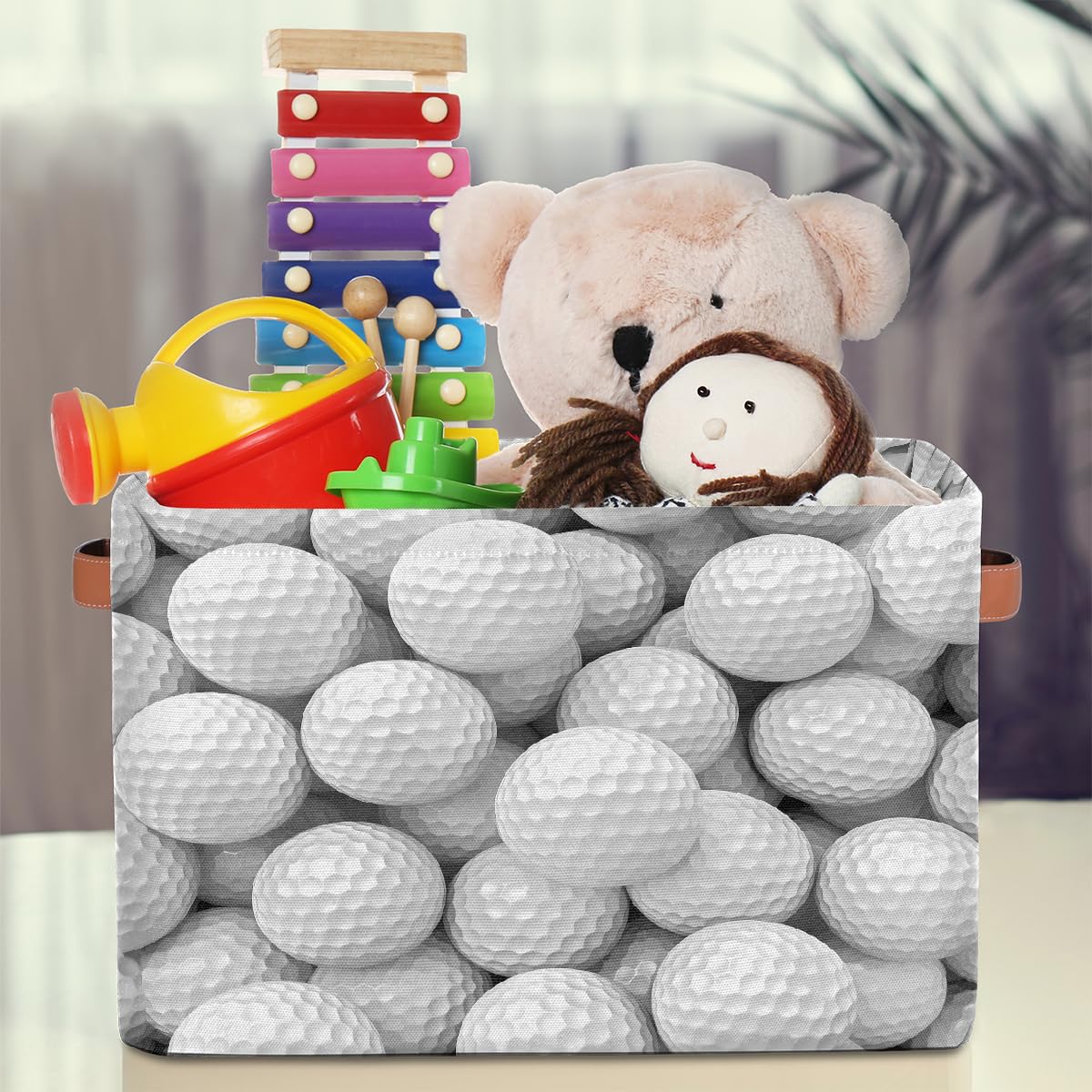 Peaom Golf basket folds flat to save storage space