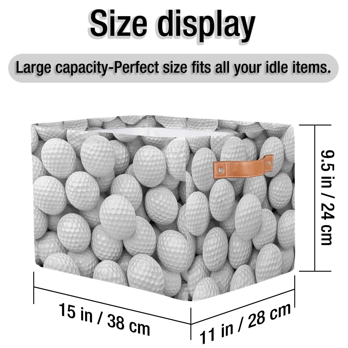 Peaom Golf storage bin ideal for shelves and office supplies