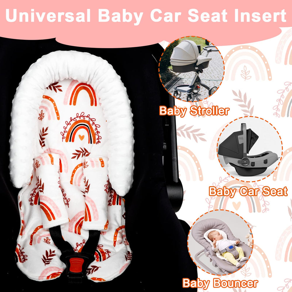 Pea Pod strap covers shown on bouncer for protective comfort.