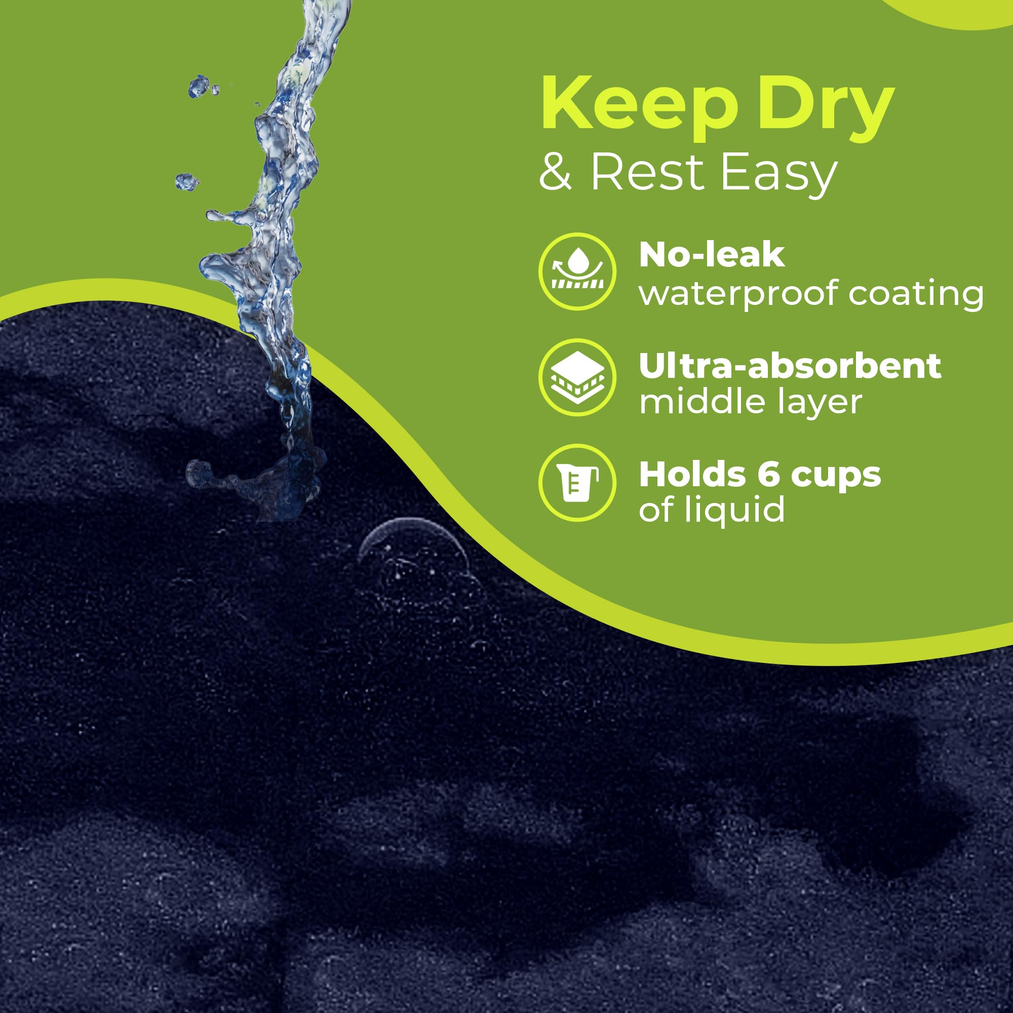 PeapodMats breathable cotton top pee pad for comfortable nights.