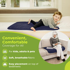 PeapodMats easy-care underpad clean with regular laundry.