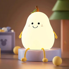 Pear Night Light capibara squishy glows softly for bedtime