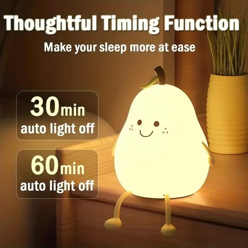 Pear Night Light pear design adds whimsical mood to room