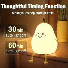 Pear Night Light pear design adds whimsical mood to room