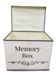Pear Tree Essentials memory box closed front view ideal for organizing baby keepsakes.
