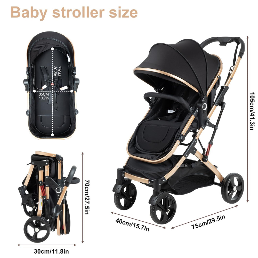 PEARLOVE 2in1 high-carbon steel frame, strong yet lightweight