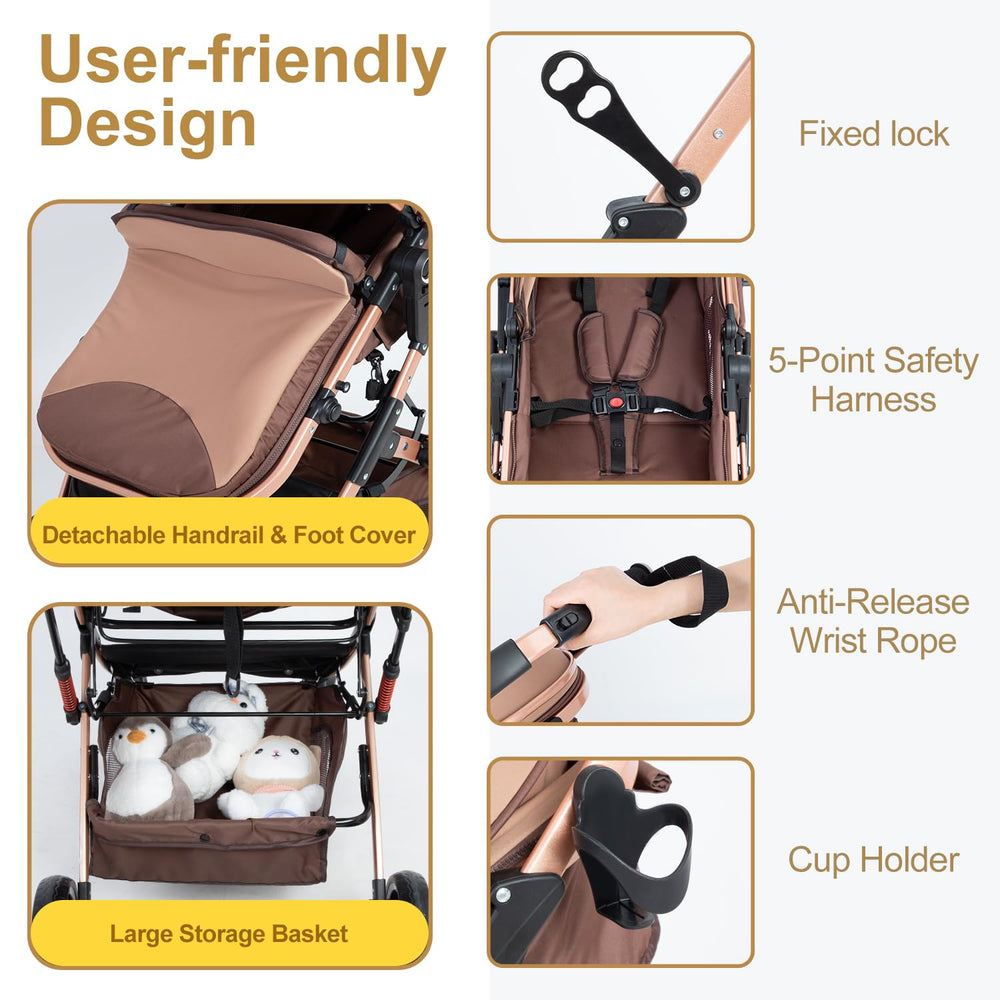 PEARLOVE 2 in 1 stroller canopy uses Lycra fabric for ventilation and shade.