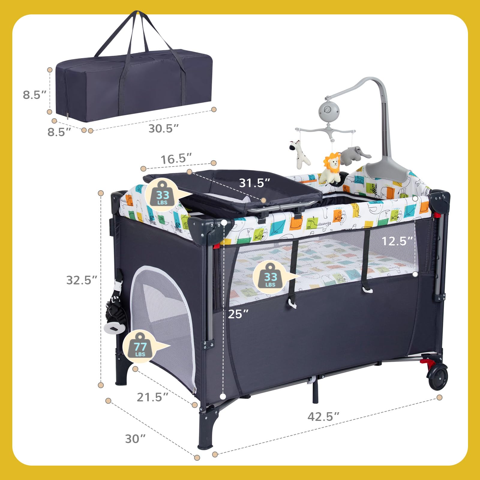 Pearlove removable diaper table simplifies changes during feeds
