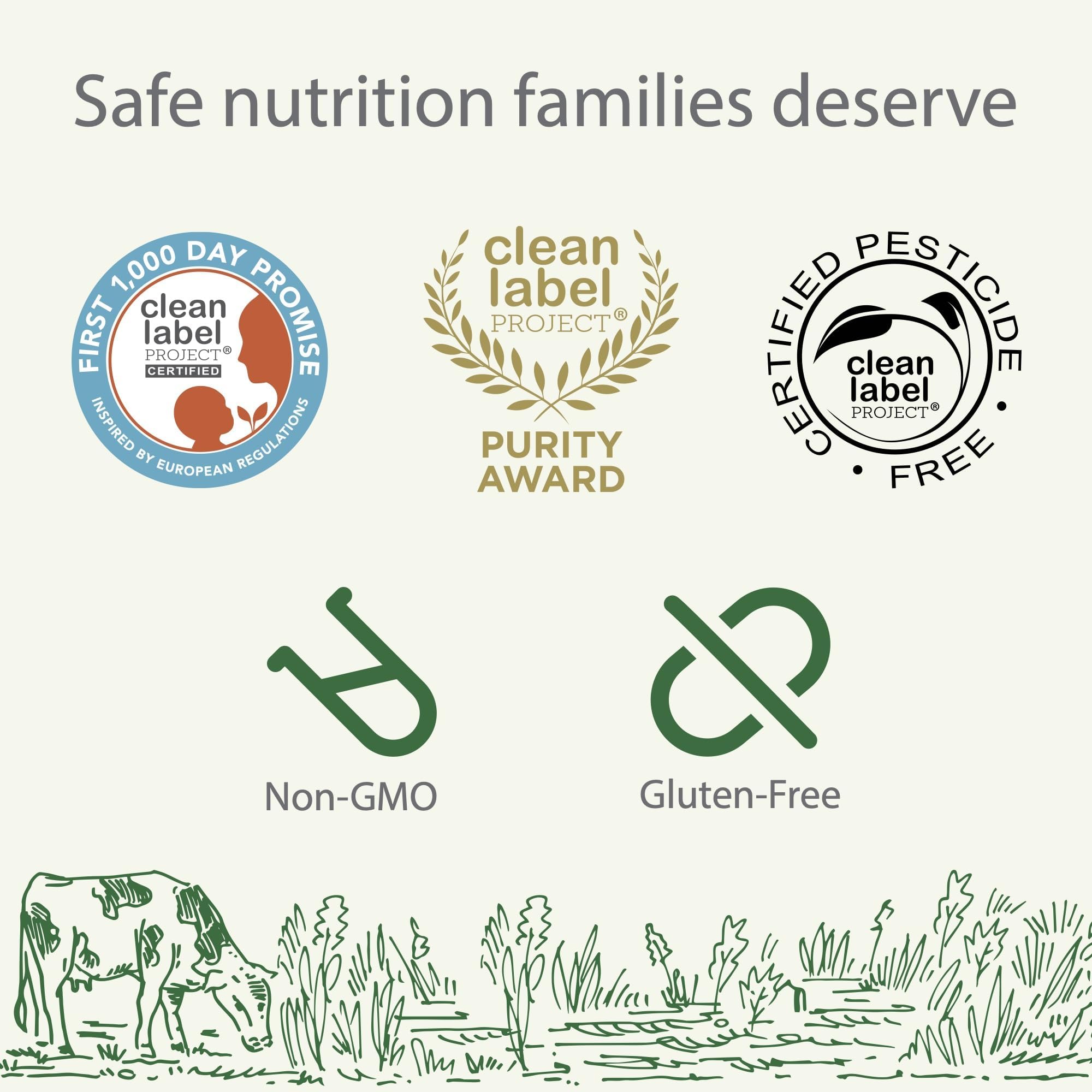 PediaGROW Clean Label Project certifications signal safety and purity.