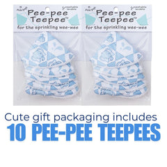 Pee-Pee Teepee ten-piece set layout demonstrates full kit for diaper changes