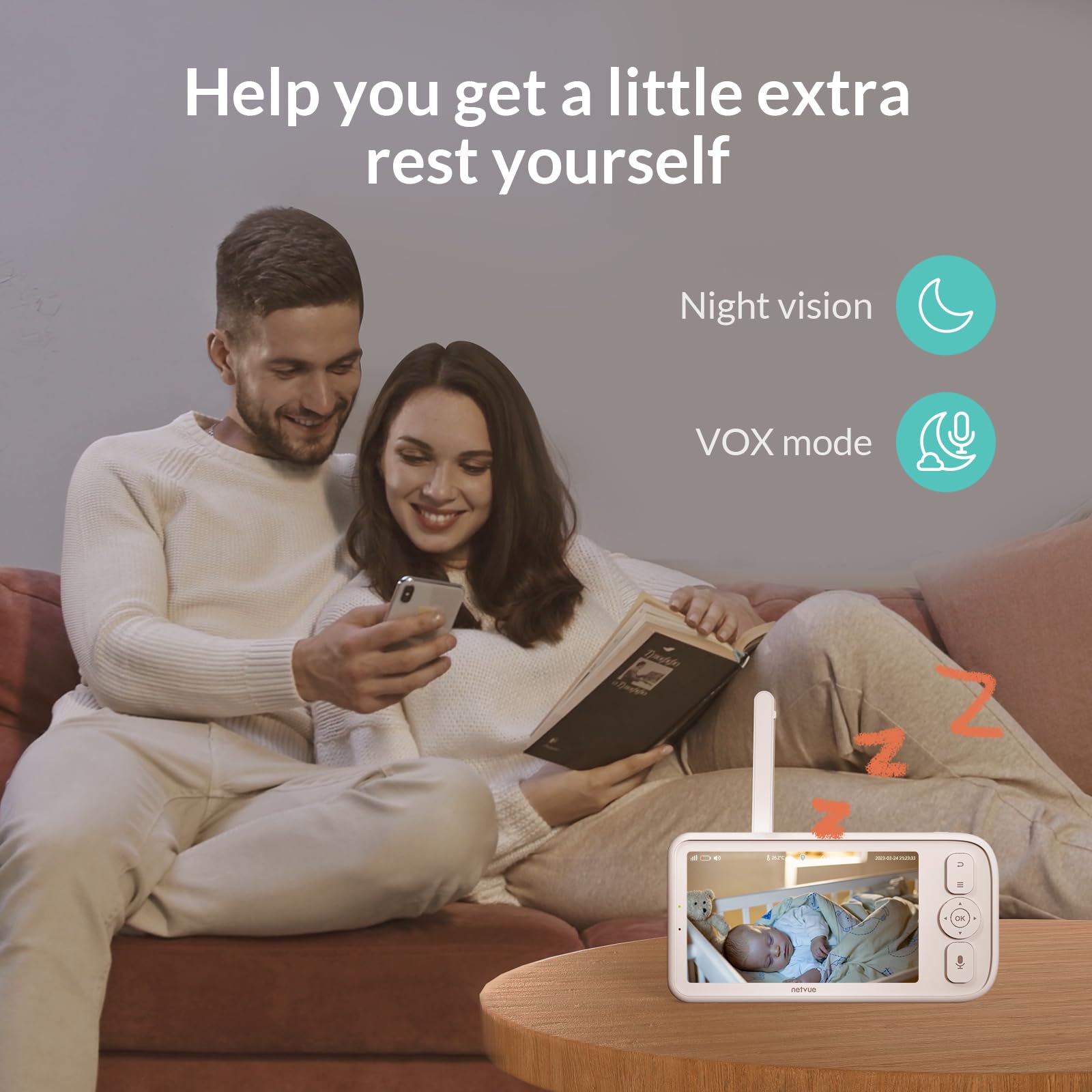 Peekababy baby monitor cry detection alerts help you stay in the loop during the night.