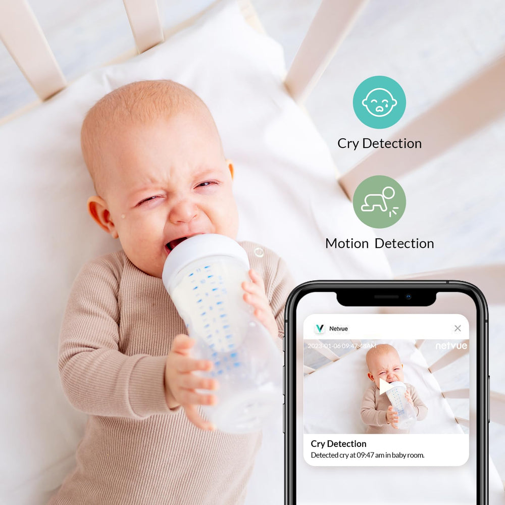 Peekababy baby monitor night vision shows clear detail in darkness without disturbing sleep.