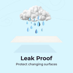Peekapoo waterproof backing protects surfaces during diaper changes