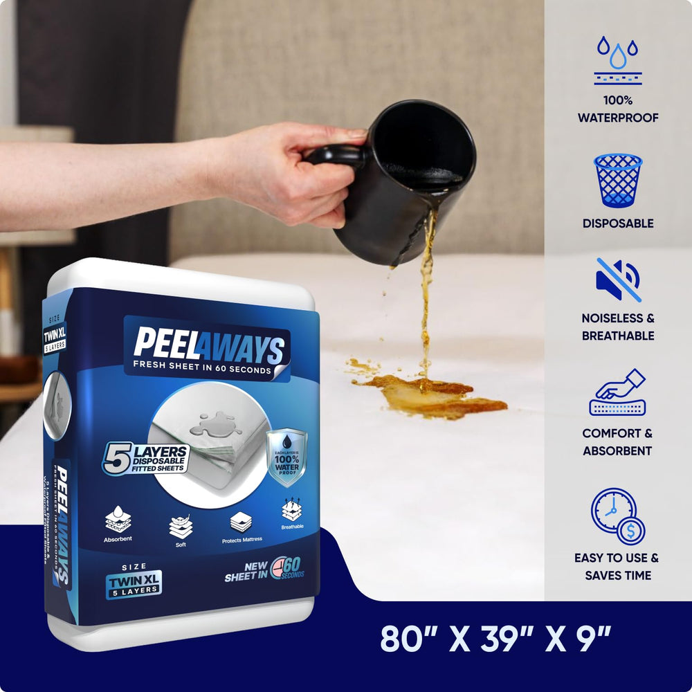 PEELAWAYS disposable sheets pack highlights 50-day value for home and care facilities