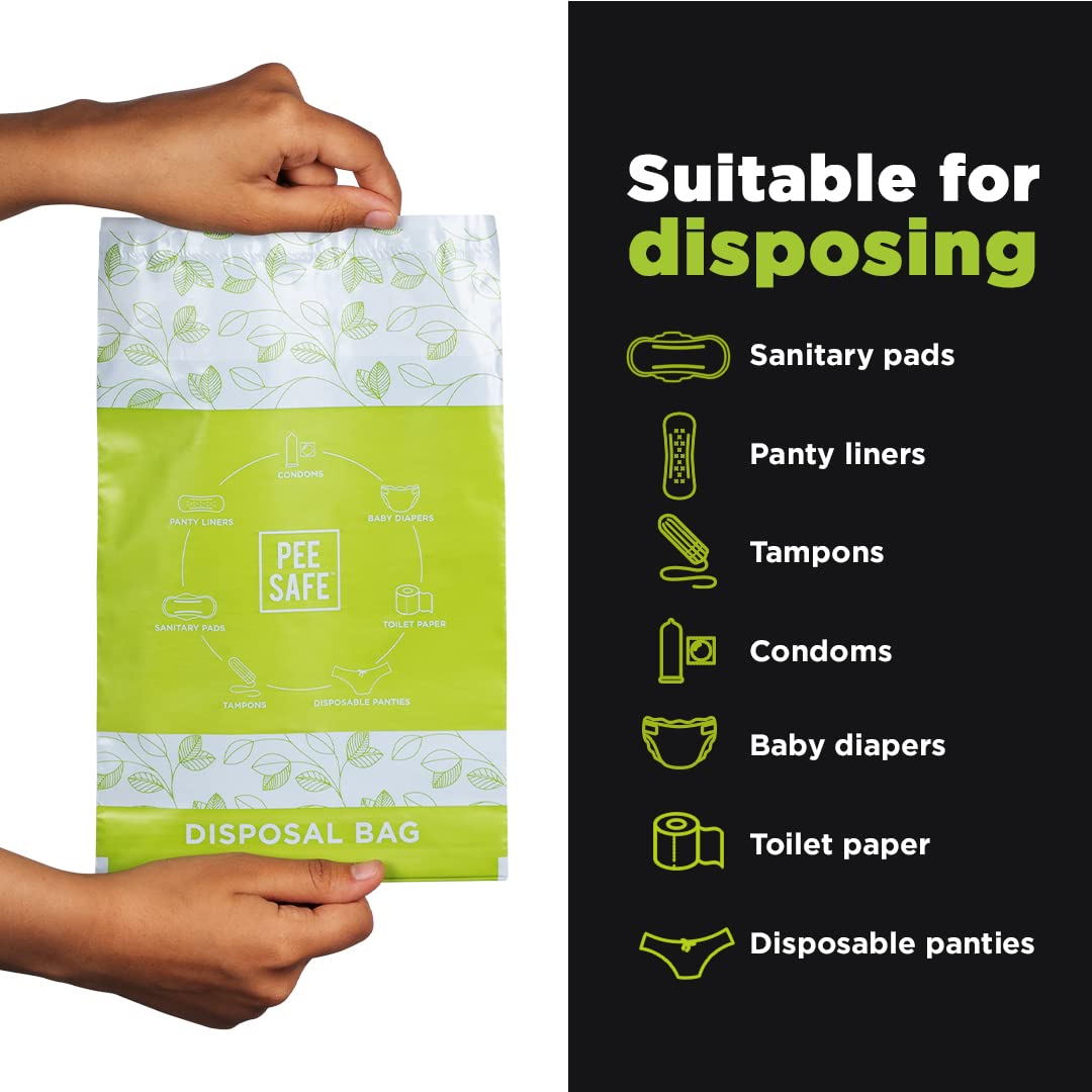 Pee Safe travel-friendly disposal bags fit in purses or travel kits.