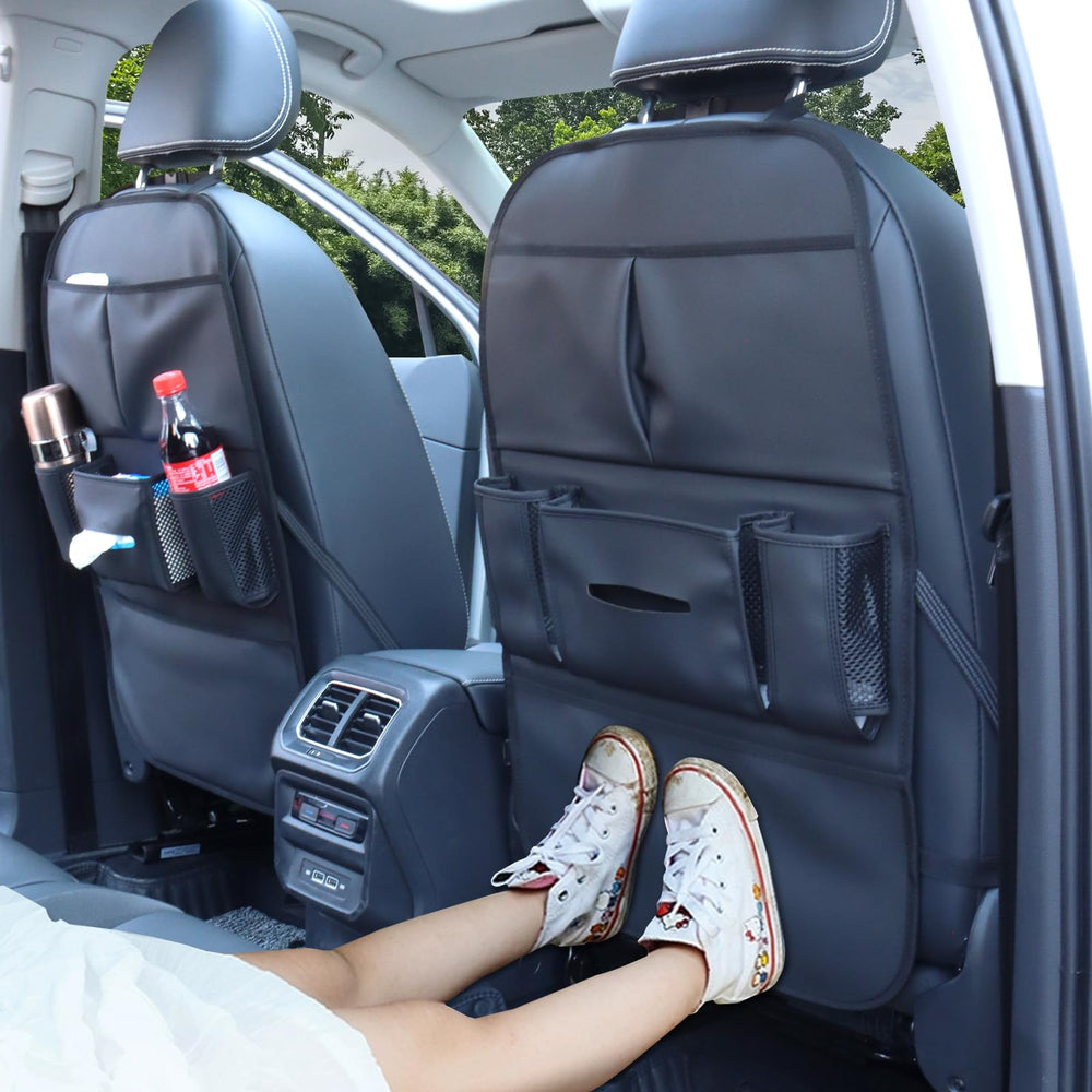 pefirst backseat storage with five pockets stores magazines and tablets securely