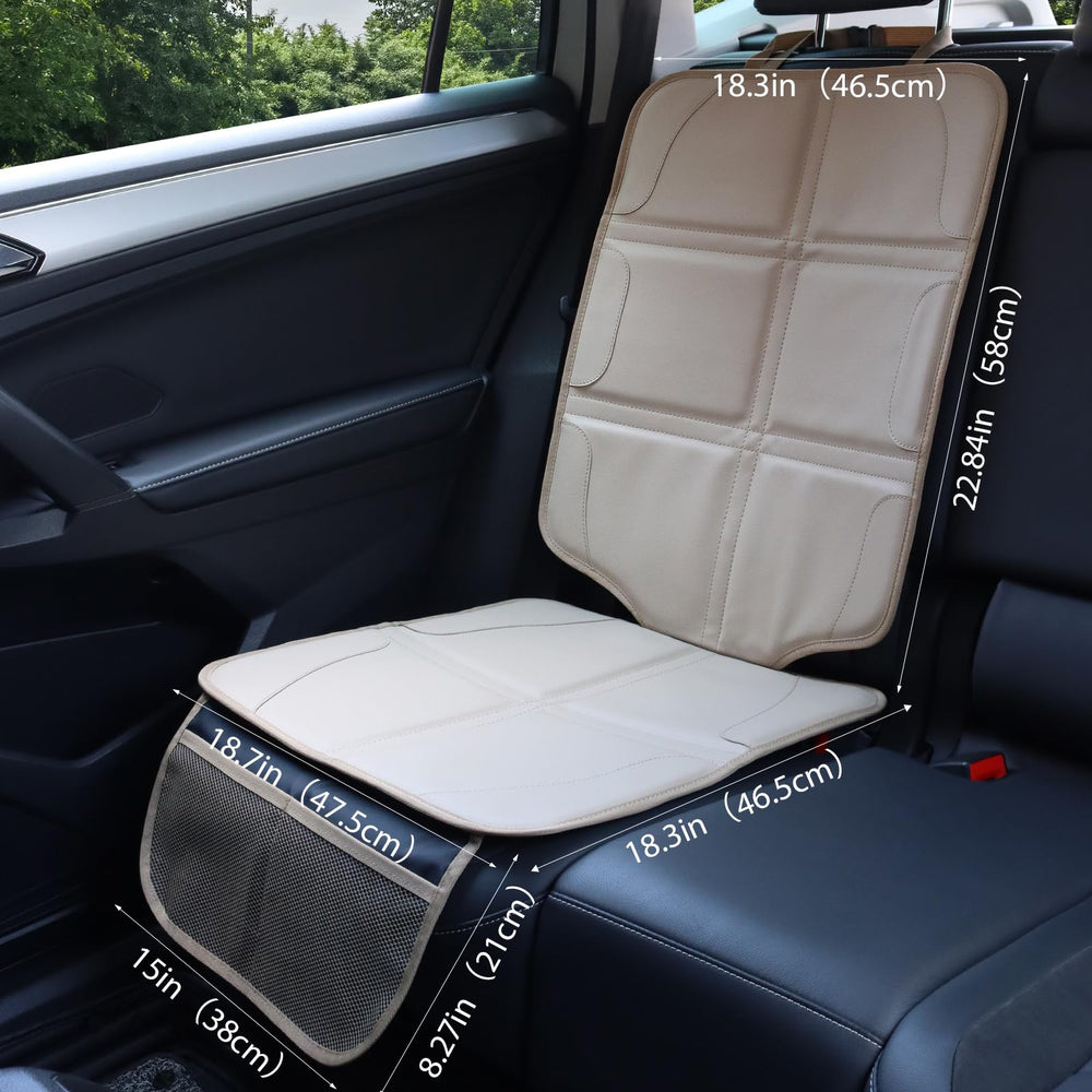 pefirst car seat protector beige non-slip underside prevents shifting
