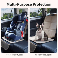 pefirst car seat protector beige padding detail emphasizing comfort and durability