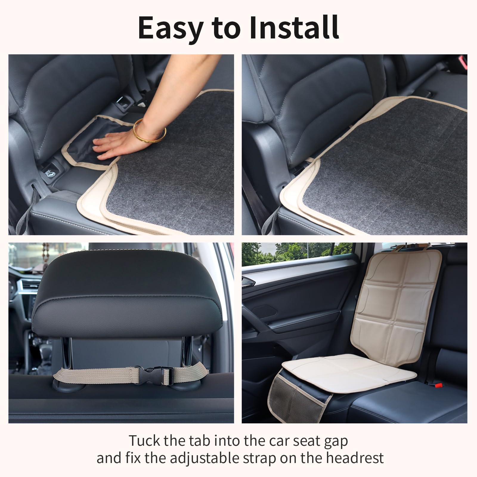 pefirst car seat protector beige pet use scenario protecting seats during travel