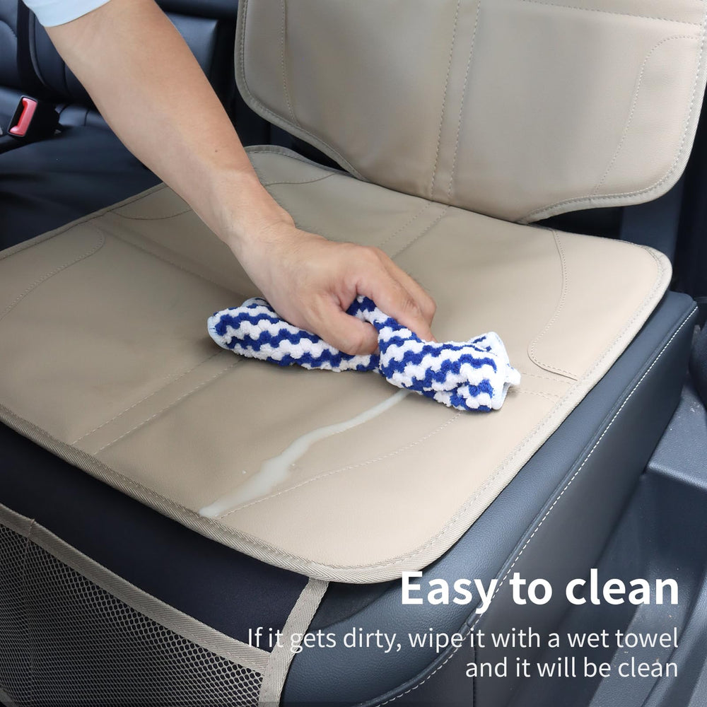 pefirst car seat protector beige size dimensions illustrating wide compatibility