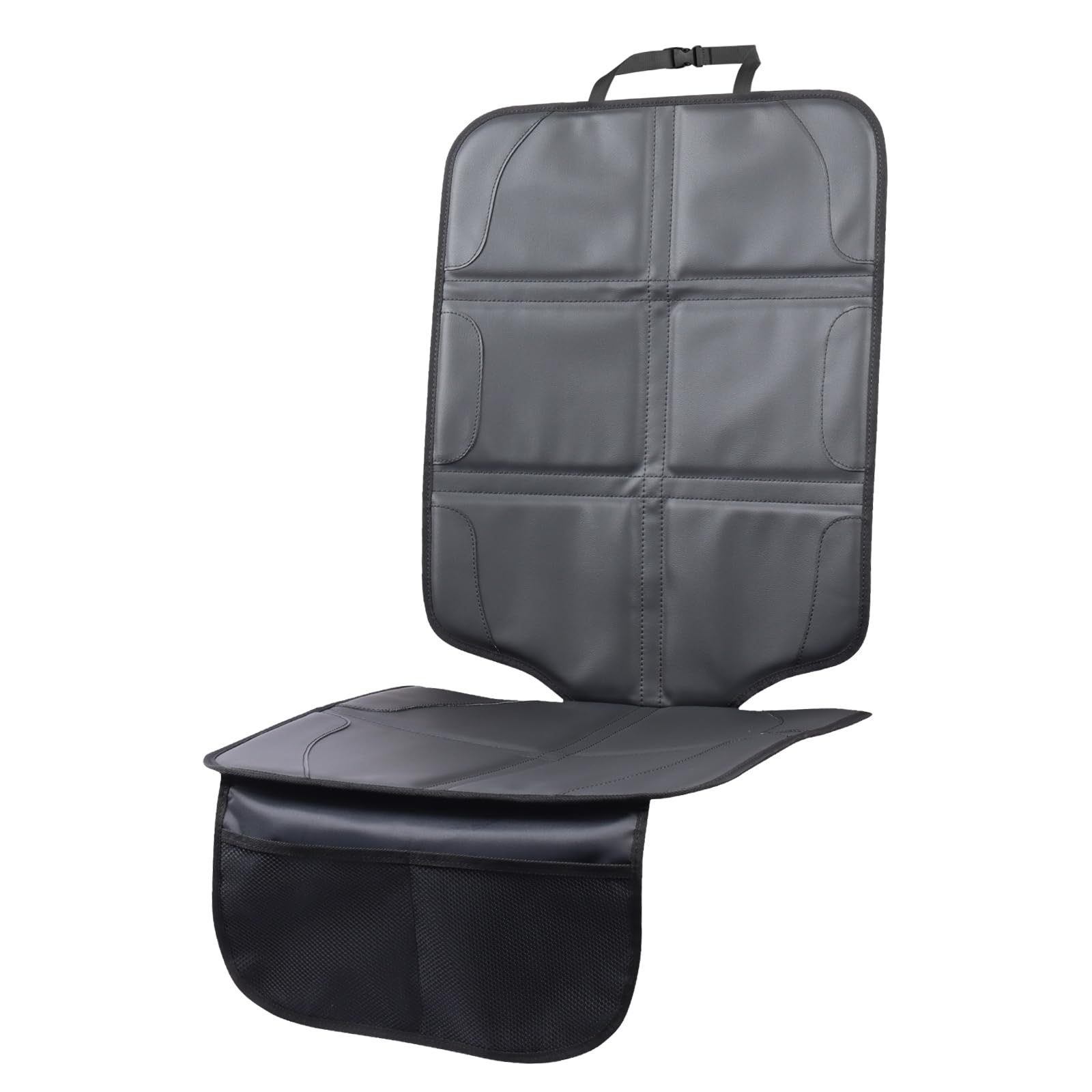 pefirst car seat protector front view protects seats from wear and spills.
