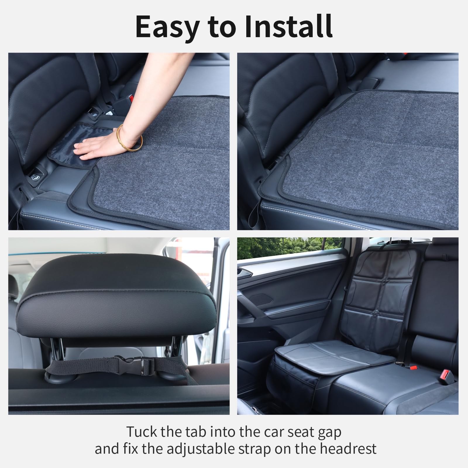 pefirst car seat protector large size fits most cars, trucks, suvs.