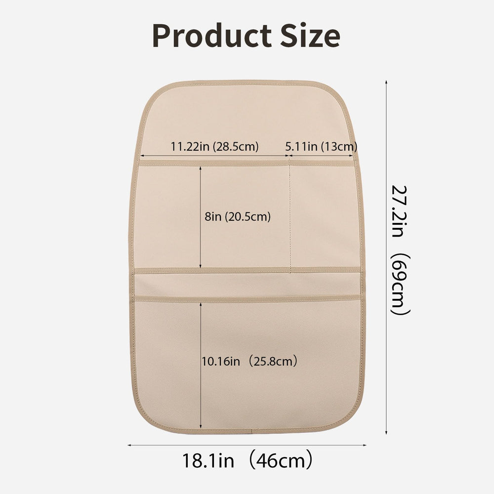 Pefirst back seat organizer beige open pocket demonstrates organization for small items