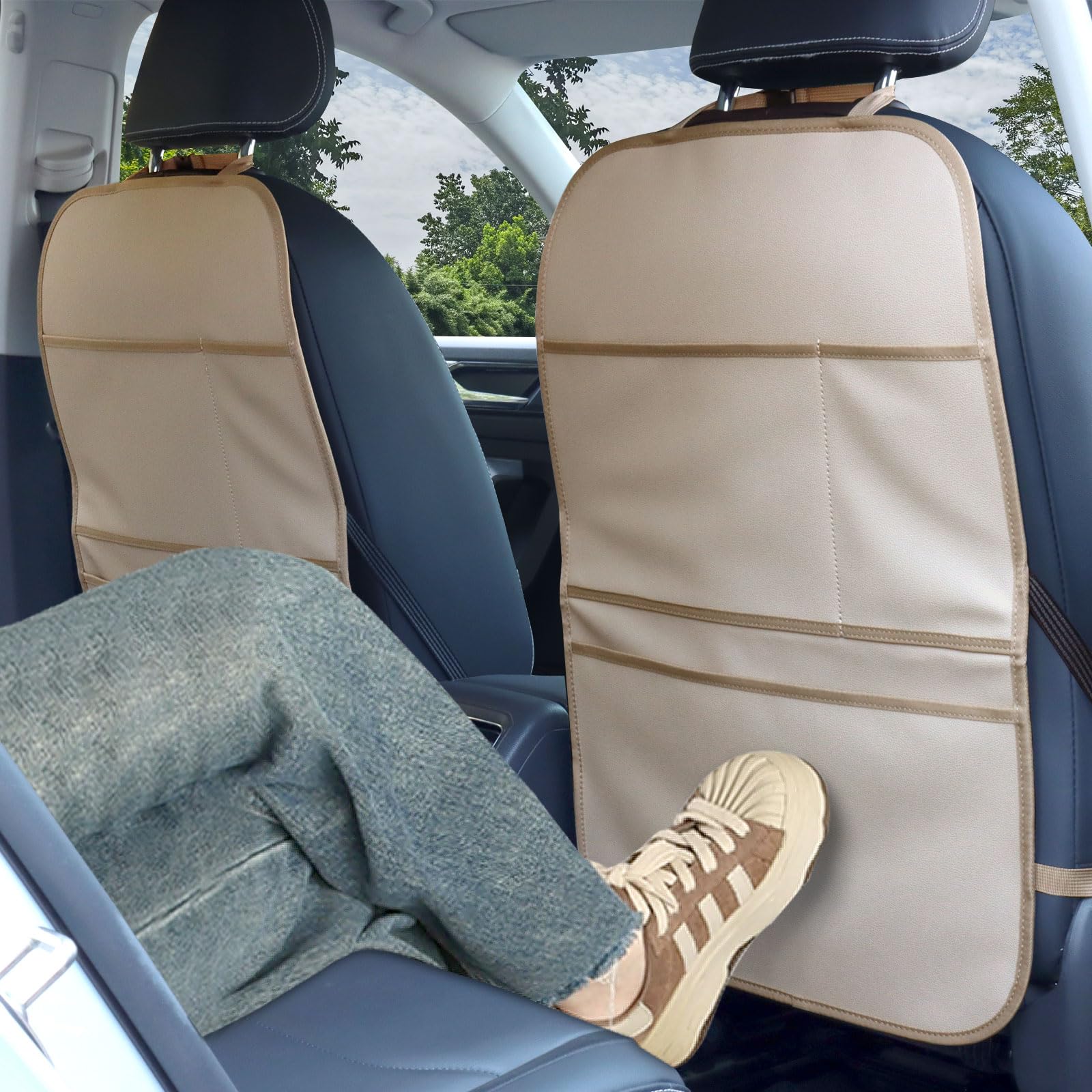 Pefirst family-friendly back seat protector used for kids and pets on trips