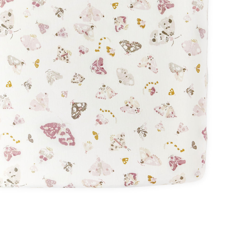 Pehr Daydreamer crib sheet folded, soft brushed organic cotton for gentle nights