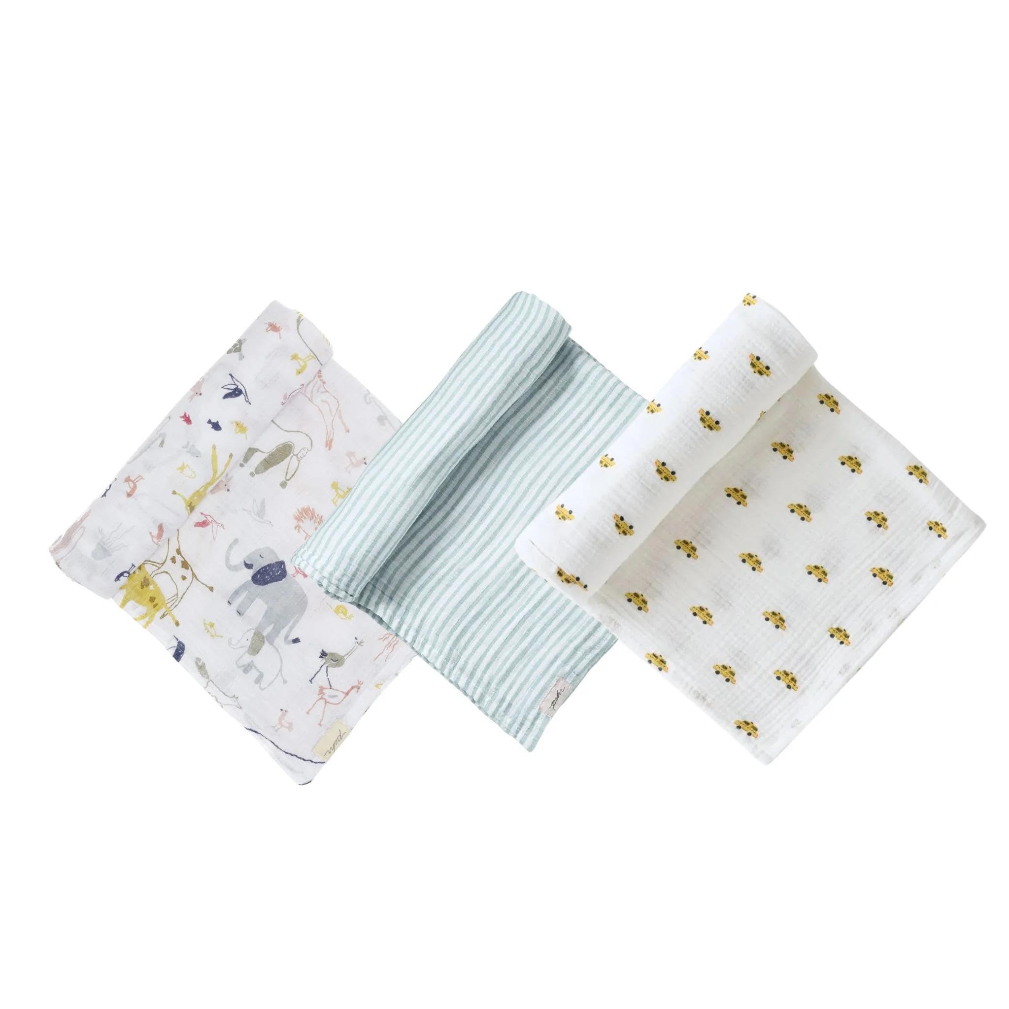 PEHR organic cotton muslin swaddle 47x47 inches—soft, breathable, versatile use
