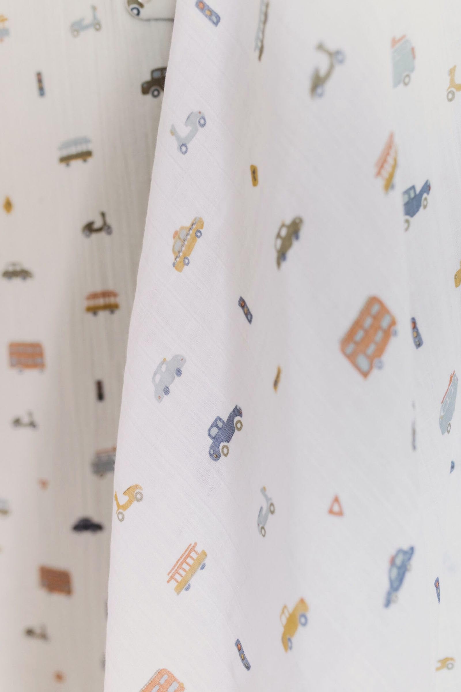 PEHR organic muslin cotton fabric shows ultra-soft, breathable texture.