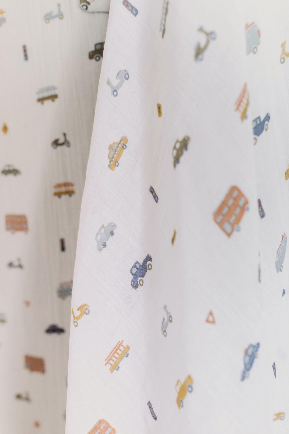 PEHR organic muslin cotton fabric shows ultra-soft, breathable texture.