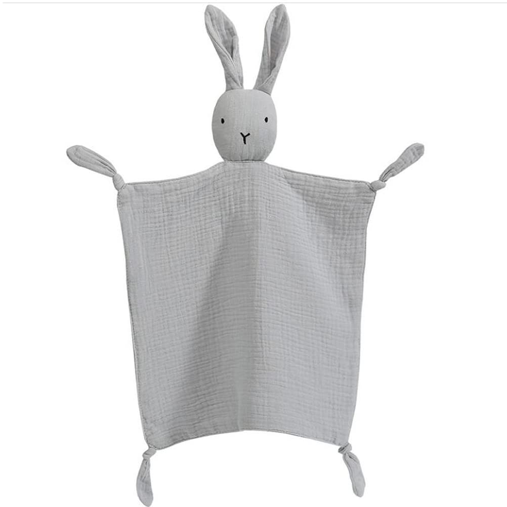 PEIPEIWU lovey bunny in muslin offers comforting security during nap time