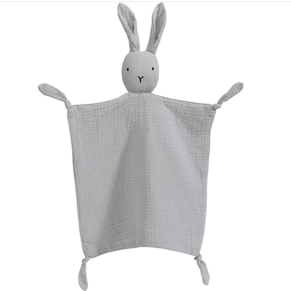 PEIPEIWU lovey bunny in muslin offers comforting security during nap time