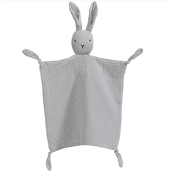 PEIPEIWU lovey bunny in muslin offers comforting security during nap time