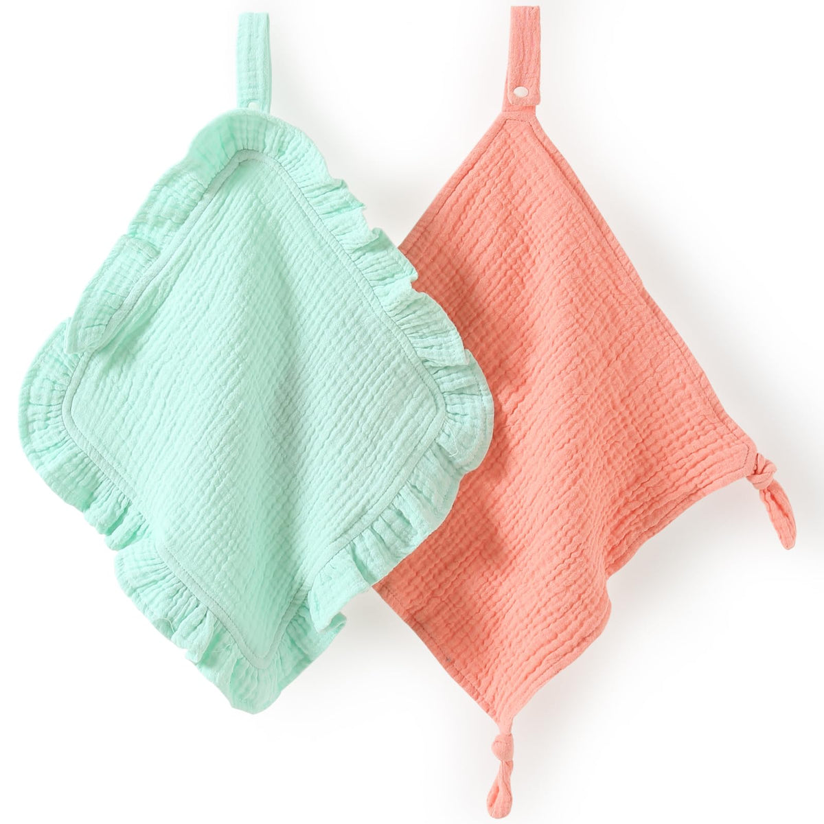 PEIPEIWU Loveys front view with soft organic cotton for newborn sensory comfort.