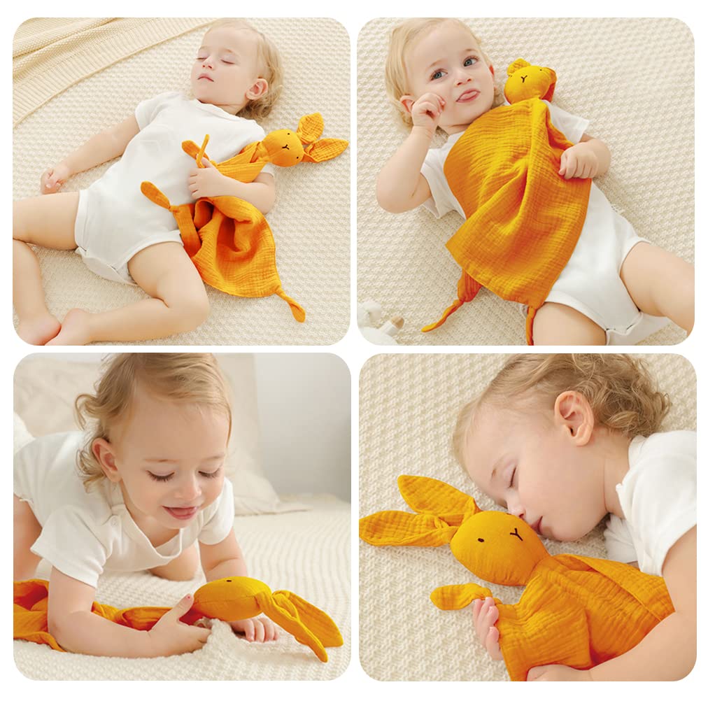 PEIPEIWU organic cotton muslin lovey highlights breathable softness for sensitive skin