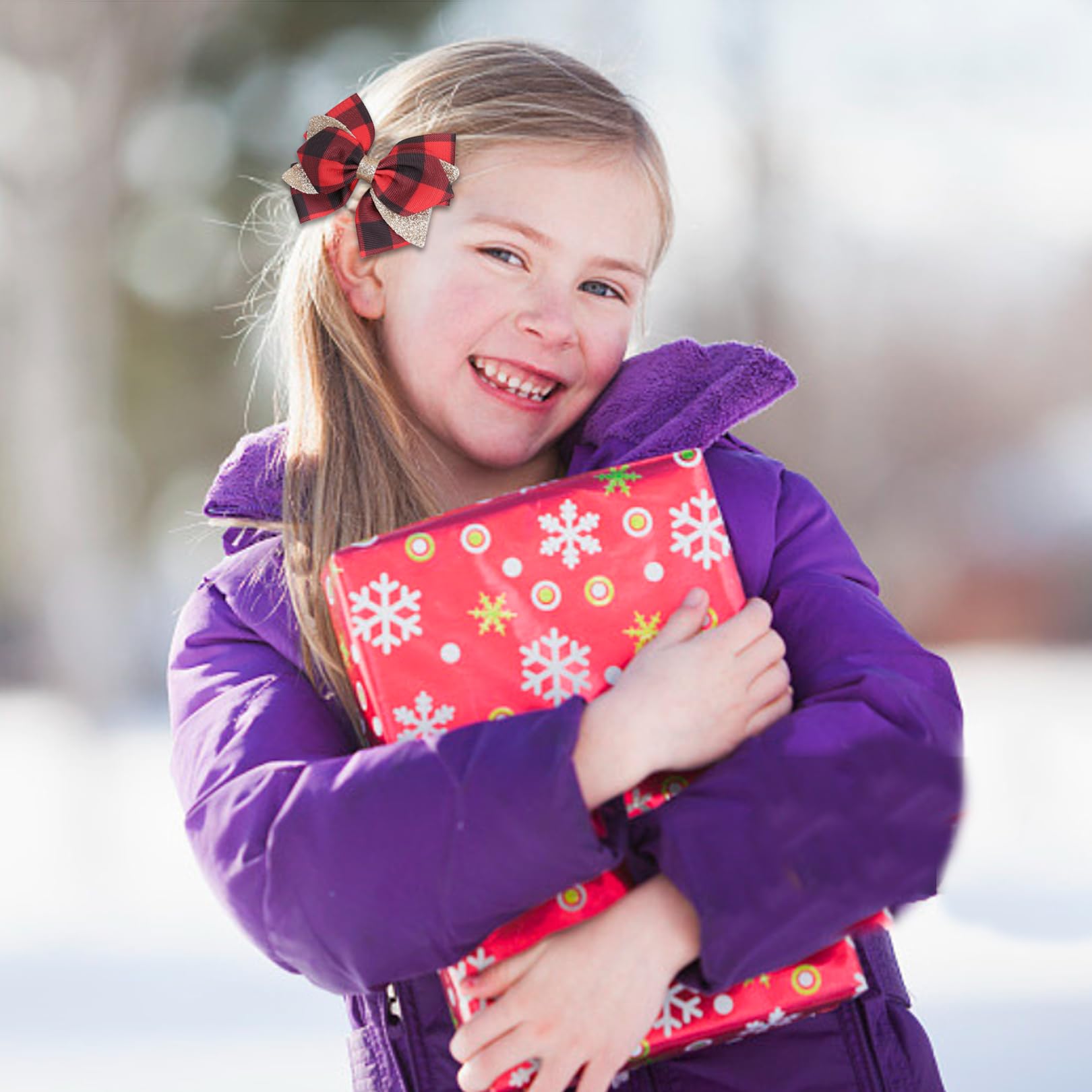 Pejlnd Christmas bow clips add festive charm for women and girls.