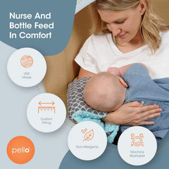 Pello Comfy Cradle head-support feature keeps baby’s head and neck comfy during feeds.