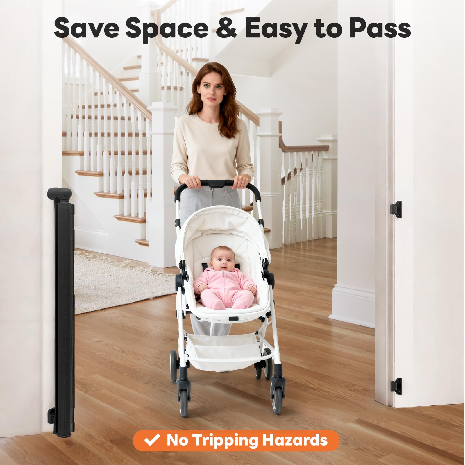 Peluasua indoor-outdoor gate suitable for doorways, pets, and kids