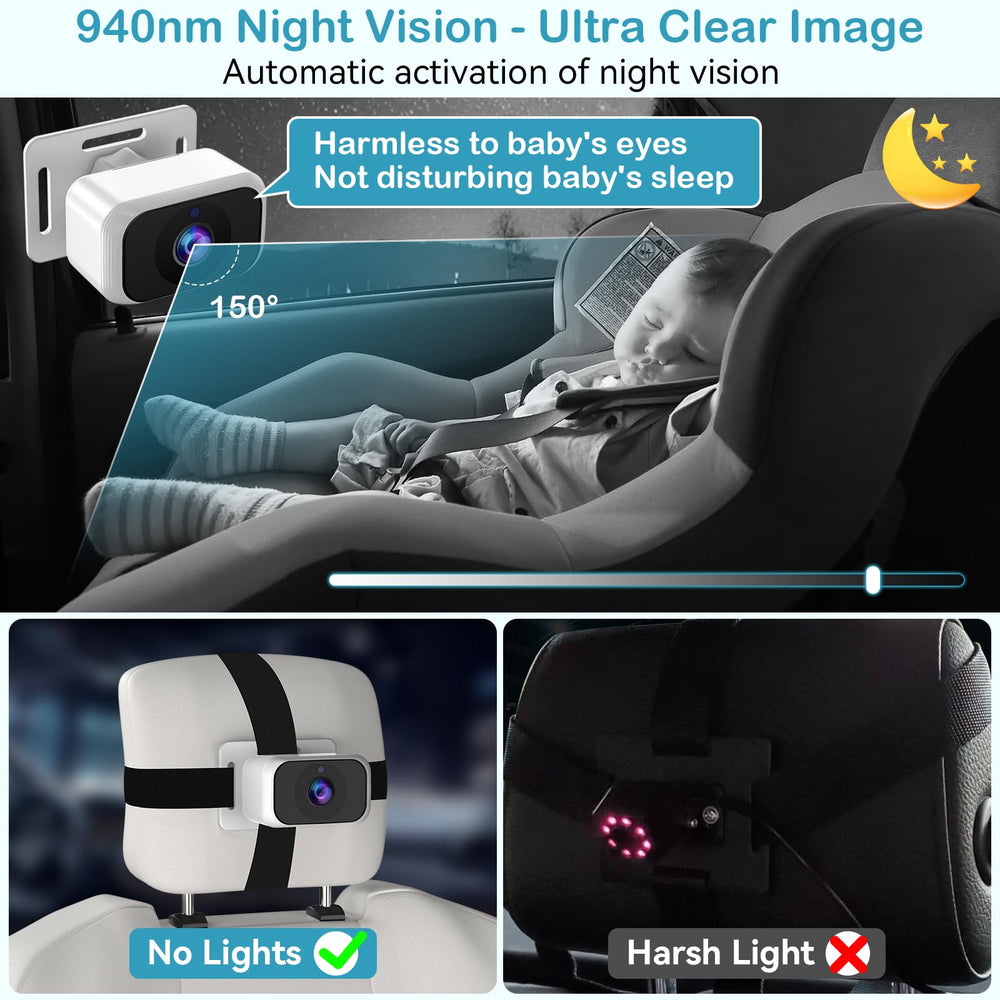 Pemacom split-screen view shows two rear seats at once for twins or pets.