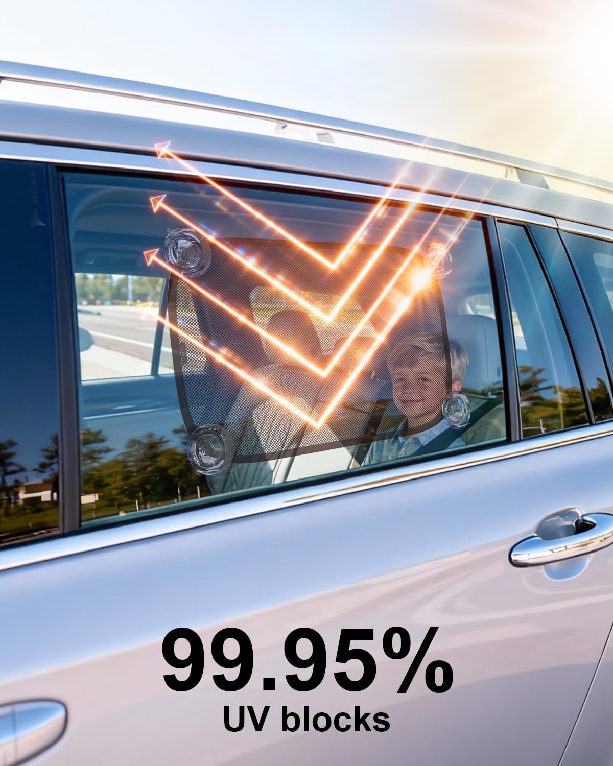 Wide 21x14 shade covers most side windows effectively.