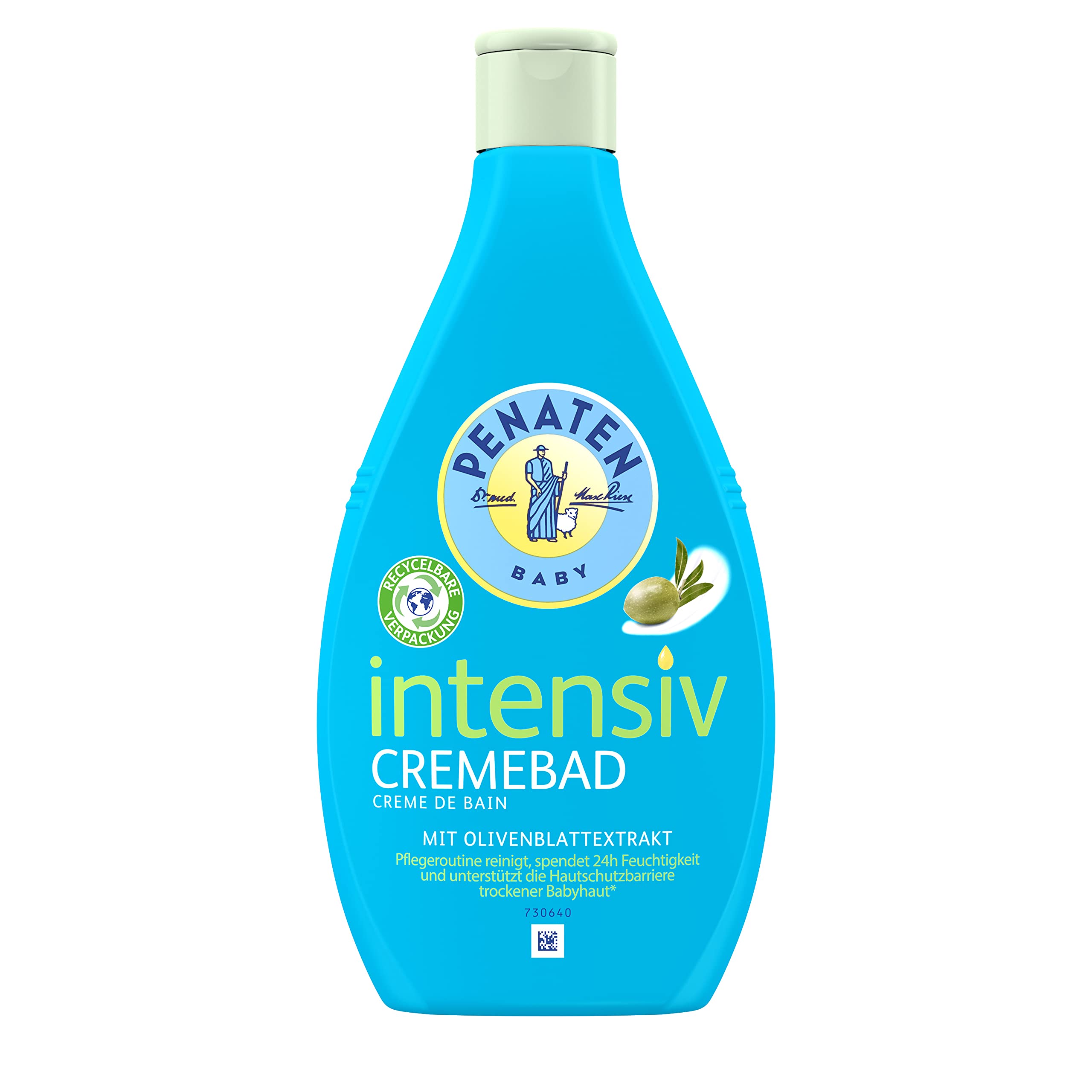 Penaten Baby Intensive Cream Bath bottle for gentle cleansing of delicate skin.