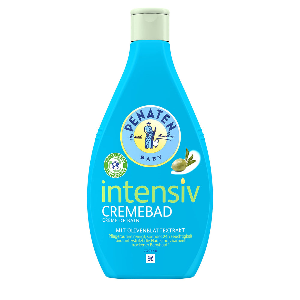 Penaten Baby Intensive Cream Bath bottle for gentle cleansing of delicate skin.